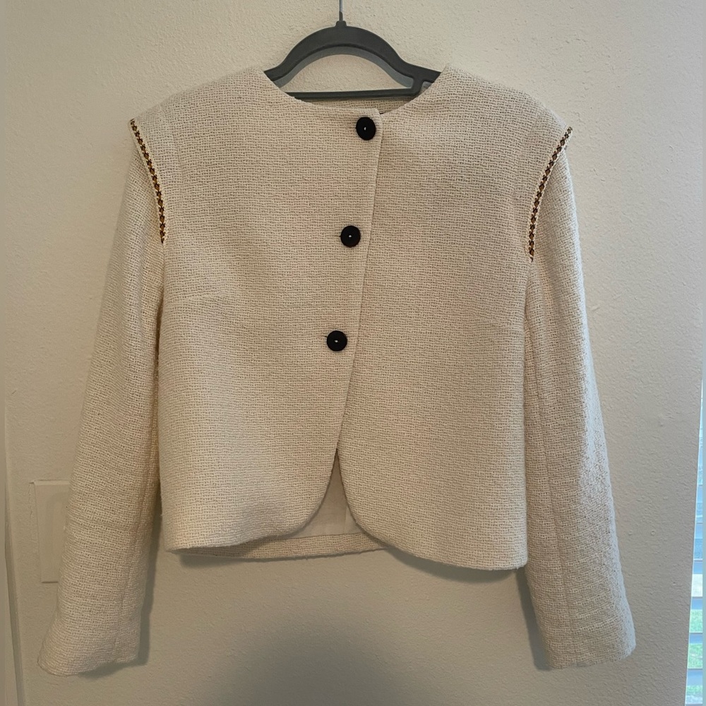 Zara textured blazer jacket